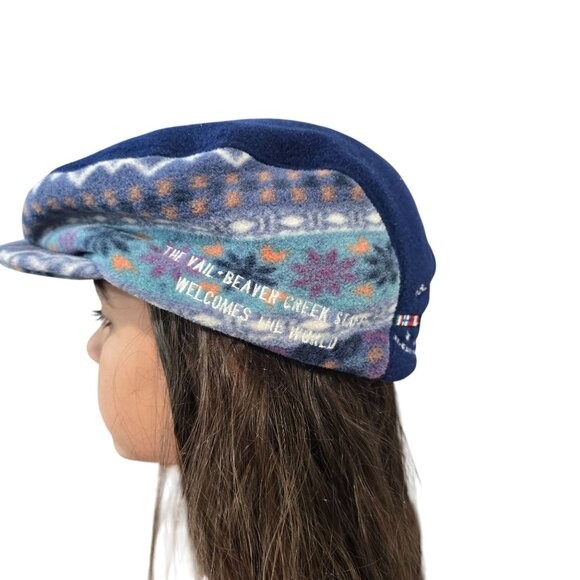 World 1999 Alpine Ski Championship Merkley Headgear Fleece Newsboy Cap beret S/M